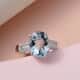 Luxoro 10K White Gold Premium Espirito Santo Aquamarine and Diamond Ring (Size 8.0) 3.40 ctw image number 1