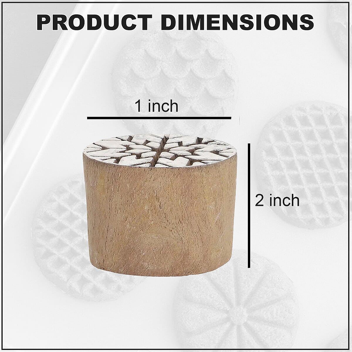 Buy Natural Color Mango Wooden Cookie Impression Stamp at ShopLC.