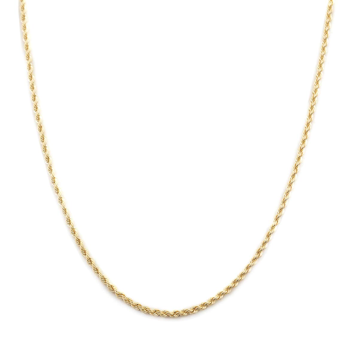New York Closeout 10K Yellow Gold 2.0mm Rope Necklace 24 Inches 3.30 Grams image number 0