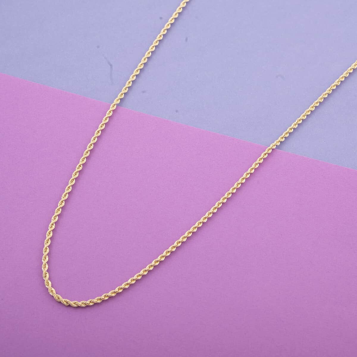 New York Closeout 10K Yellow Gold 2.0mm Rope Necklace 24 Inches 3.30 Grams image number 1