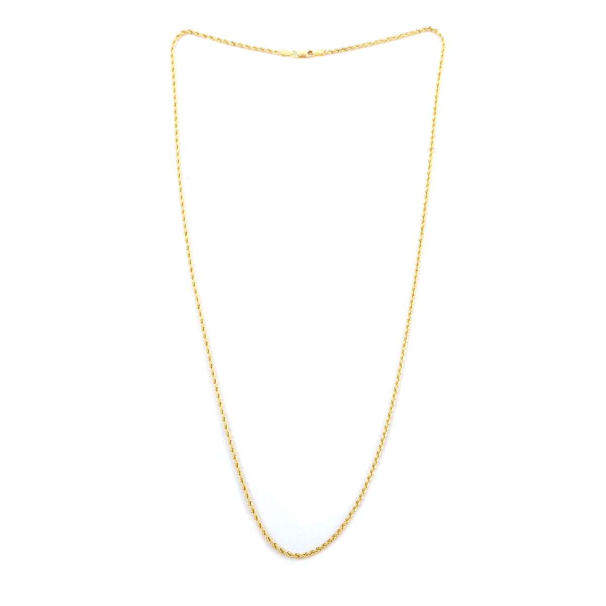 New York Closeout 10K Yellow Gold 2.0mm Rope Necklace 24 Inches 3.30 Grams image number 3
