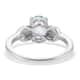 Sky Blue Topaz and Natural White Zircon Ring in Platinum Over Sterling Silver (Size 9.0) 1.50 ctw image number 6