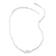 Polki Diamond Paper Clip Chain Necklace 18 Inches in Rhodium Over Sterling Silver 1.00 ctw image number 0