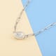 Polki Diamond Paper Clip Chain Necklace 18 Inches in Rhodium Over Sterling Silver 1.00 ctw image number 1