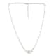 Polki Diamond Paper Clip Chain Necklace 18 Inches in Rhodium Over Sterling Silver 1.00 ctw image number 4