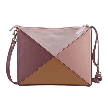 Leather Cross Body Bag Pink Leather Shoulder Bag Women's 