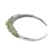 Arizona Peridot and White Zircon Floral Cuff Bracelet in Platinum Over Sterling Silver (7.25 in) 10.75 ctw image number 3