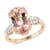 Luxoro 14K Yellow Gold AAA Marropino Morganite and G-H I3 Diamond Ring (Size 9.0) 5.50 ctw