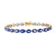Luxoro 14K Yellow Gold Premium Ceylon Blue Sapphire Tennis Bracelet (6.50 In) 11.40 ctw image number 0