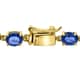 Luxoro 14K Yellow Gold Premium Ceylon Blue Sapphire Tennis Bracelet (6.50 In) 11.40 ctw image number 1
