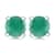 Socoto Emerald Stud Earrings in Platinum Over Sterling Silver 1.60 ctw