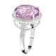 Certified & Appraised RHAPSODY 950 Platinum AAAA Patroke Kunzite and E-F VS Diamond Halo Ring (Size 7.0) 8.15 Grams 11.40 ctw image number 3