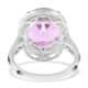 Certified & Appraised RHAPSODY 950 Platinum AAAA Patroke Kunzite and E-F VS Diamond Halo Ring (Size 7.0) 8.15 Grams 11.40 ctw image number 4