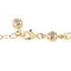 California Closeout Deal Italian 14K Yellow Gold Crystal 4.2mm Paperclip Necklace 22-24 Inches 7.5 Grams image number 3