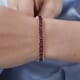 Lotus Garnet Tennis Bracelet in Vermeil Rose Gold Over Sterling Silver (8.00 In) 19.00 ctw image number 2