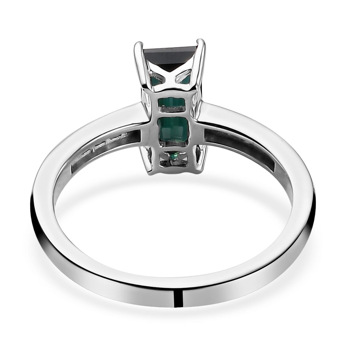 Iliana 18K White Gold AAA Monte Belo Indicolite and G-H SI Diamond Ring (Size 9.0) 4 Grams 1.75 ctw image number 4