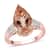 Luxoro 14K Rose Gold AAA Marropino Morganite and G-H I3 Diamond Ring (Size 9.0) 4 Grams 5.25 ctw