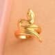Super Find Electroforming Gold Collection 18K Yellow Gold Snake Ring (Size 9.0) 2.25 Grams image number 1