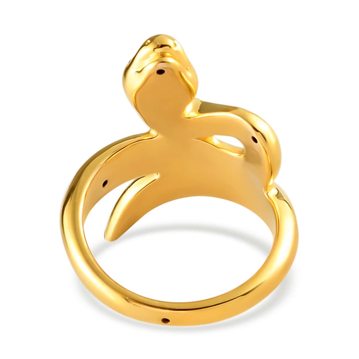 Super Find Electroforming Gold Collection 18K Yellow Gold Snake Ring (Size 9.0) 2.25 Grams image number 4