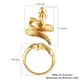 Super Find Electroforming Gold Collection 18K Yellow Gold Snake Ring (Size 9.0) 2.25 Grams image number 5
