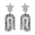 Narsipatnam Alexandrite and White Zircon Paper Clip Dangling Earrings in Platinum Over Sterling Silver 1.10 ctw