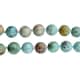 Peru Turquoise Beaded Necklace 20 Inches in Rhodium Over Sterling Silver 260.00 ctw image number 2