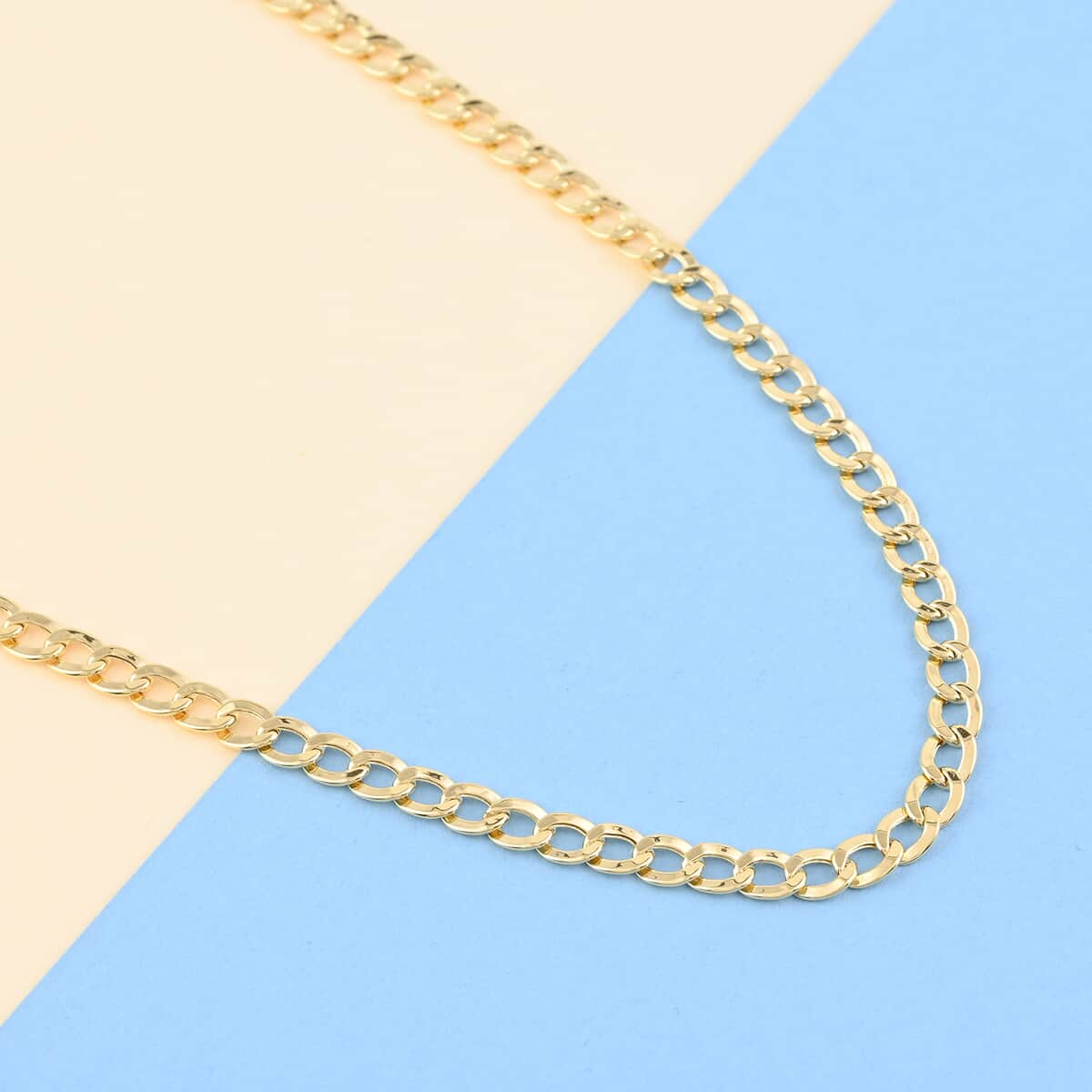 Italian 14K Yellow Gold 3.5mm Cuban Necklace 20 Inches 4.50 Grams image number 1