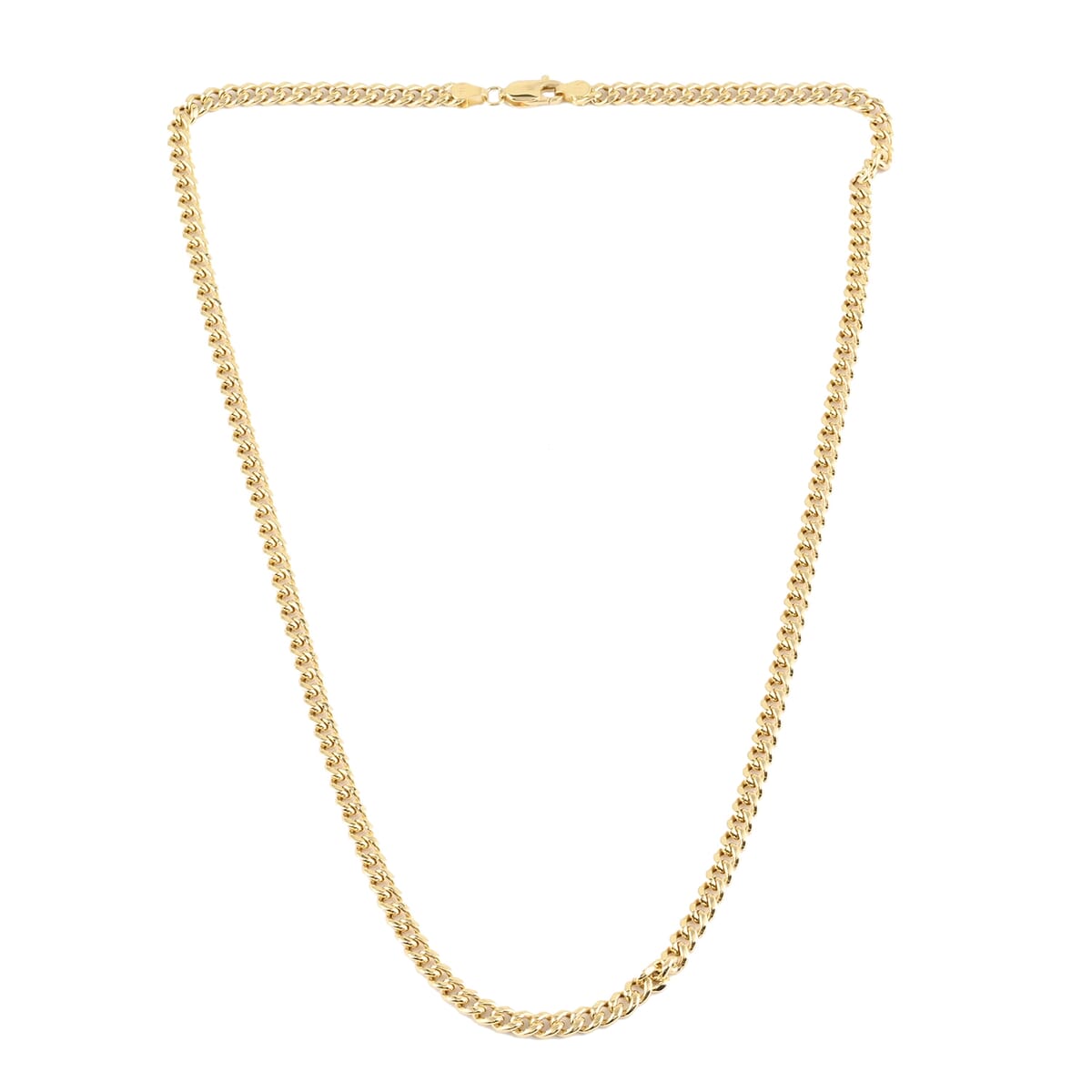 Italian 14K Yellow Gold 3.5mm Cuban Necklace 20 Inches 4.50 Grams image number 3