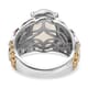 Kuisa Rainbow Moonstone and Orissa Rhodolite Garnet Ring in Vermeil Yellow Gold and Platinum Over Sterling Silver (Size 8.0) 7.25 ctw image number 4
