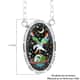 ONE OF A KIND SANTA FE Style Black Onyx and Multi Gemstone Eagle in Galaxy Necklace 18 Inches in Sterling Silver 12.10 Grams (Made in USA) 4.75 ctw image number 6