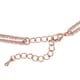 White Austrian Crystal Paperclip Chain Necklace 18-22 Inches in Rosetone image number 4