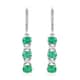 AAA Kagem Emerald and White Zircon Lever Back Earrings in Rhodium Over Sterling Silver 2.00 ctw image number 0
