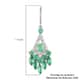 AAA Kagem Zambian Intense Green Emerald and Natural White Zircon Chandelier Earrings in Rhodium Over Sterling Silver 3.30 ctw image number 4