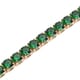 Simulated Emerald Tennis Bracelet in Goldtone (7.25 In) image number 2