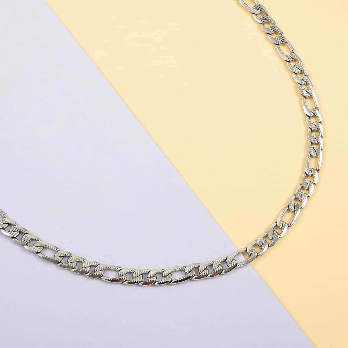 7.6mm Franco Necklace 24 Inches in Stainless Steel 27 Grams image number 1