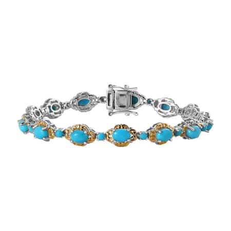 Sleeping Beauty Turquoise Multi-Stone Sterling Silver Bracelet by Phil