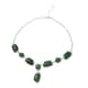 Green Aventurine Statement Necklace 18-20 Inches in Silvertone 140.00 ctw image number 0