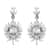 Simulated Diamond Floral Earrings in Stainless Steel 5.60 ctw